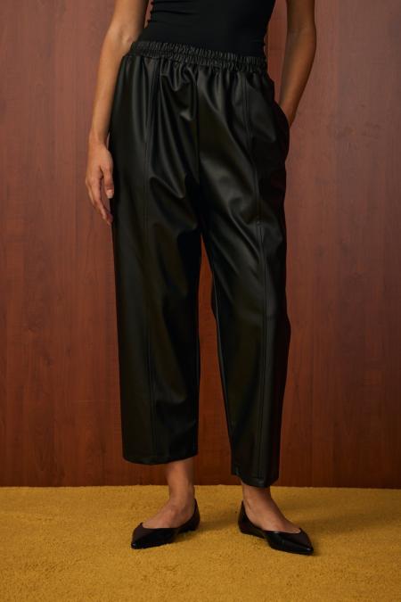 Deri Pantolon-Siyah