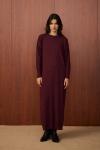 Basıc Triko Elbise-Bordo-MRW-1508