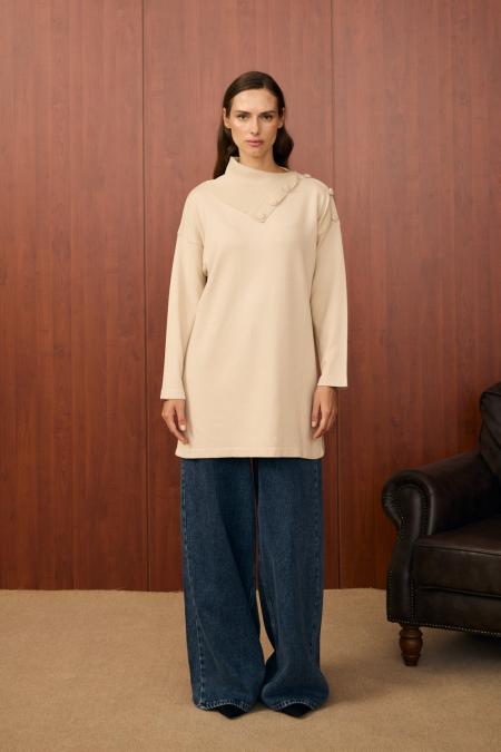 Yaka Verev Tunik-Bej