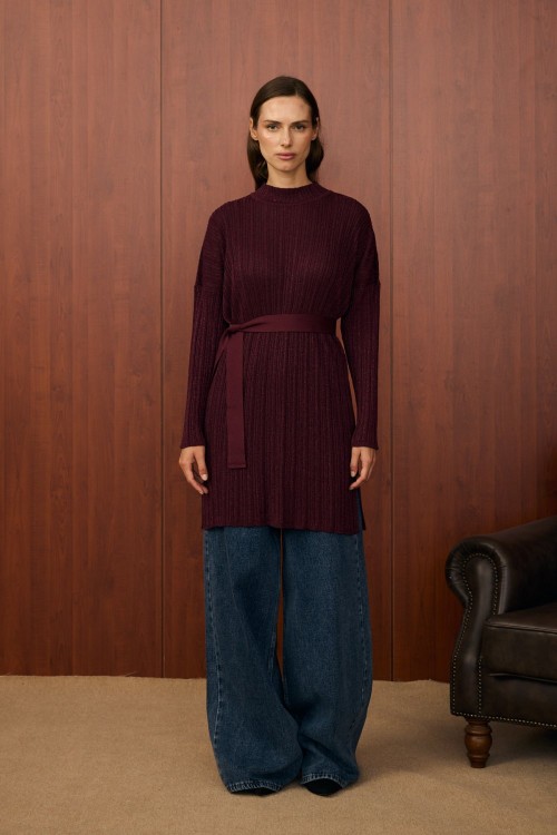 Shine Triko Tunik-Bordo-MRW-1535