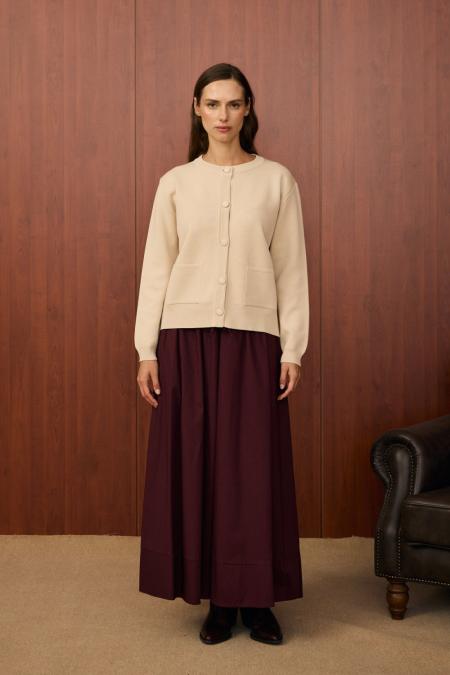 Bomber Mini Hırka-Bej-MRW-1557