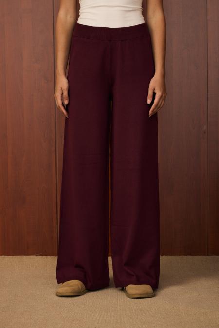 Basic Triko Pantolon-Bordo-MRW-1511