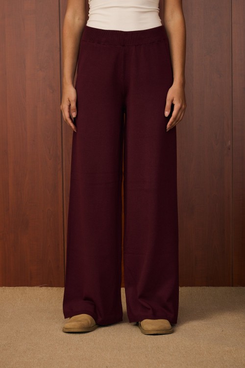 Basic Triko Pantolon-Bordo-MRW-1511