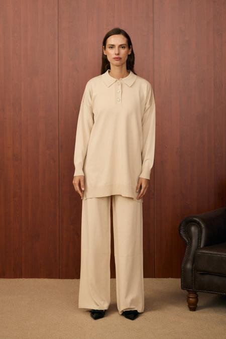 Paris Triko Takım-Bej