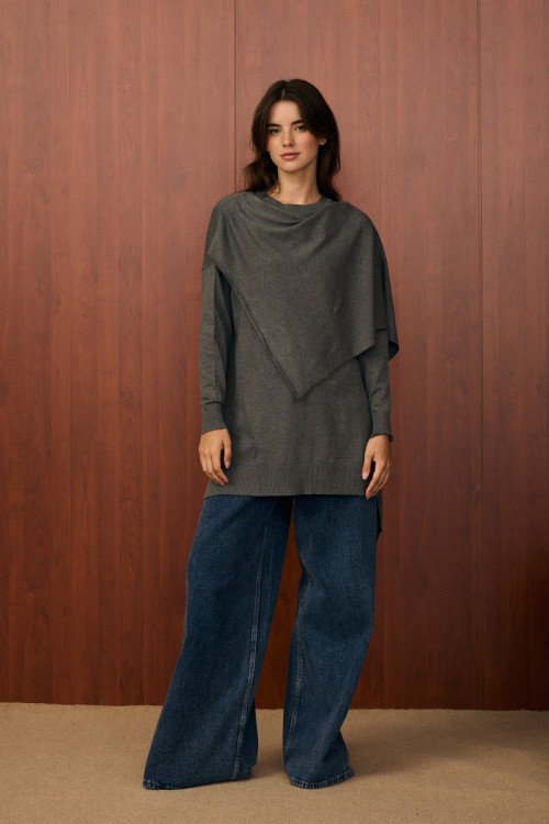 Meryy Triko Tunik-Antrasit-MRW-1506