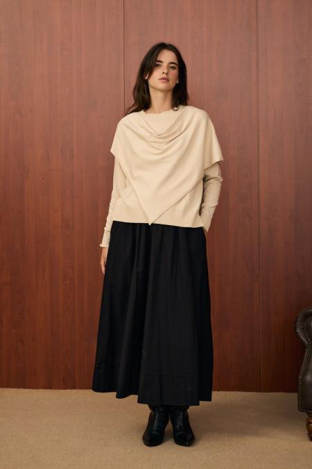 Venice Şal Triko Tunik-Bej