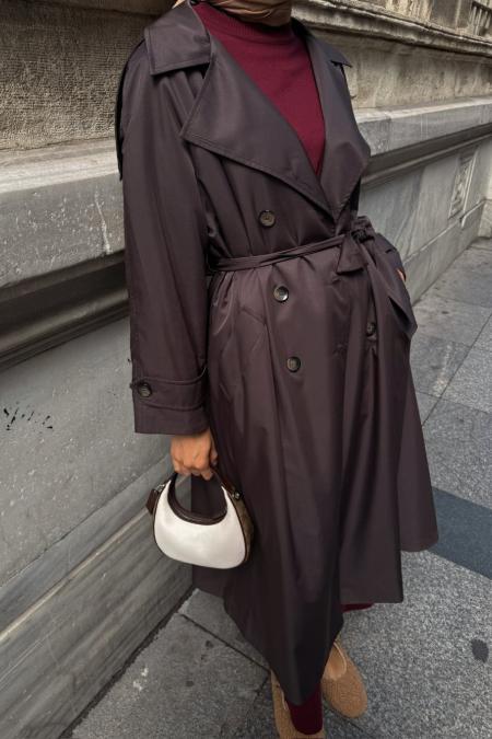 Lizbon Trenç-Kahverengi