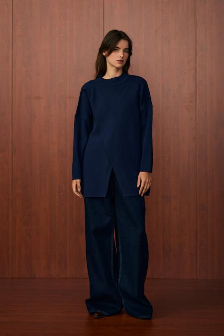 Makas Triko Tunik-Lacivert