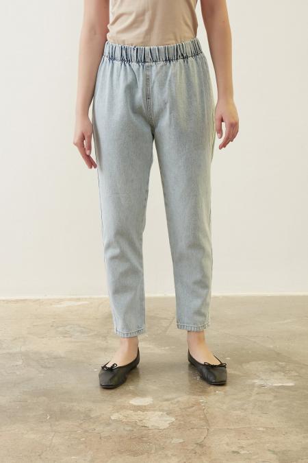 Peru Paça Denim Pantolon-Ky Mavi