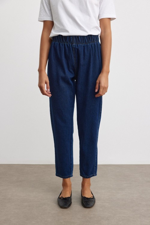 Peru Paça Denim Pantolon-Lacivert-MRW-1513