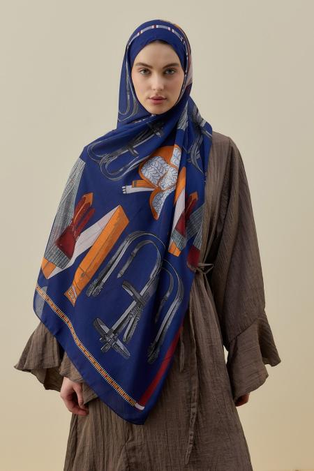 Artisan Şal-Lacivert