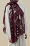 Luxe Minimal Şal-Bordo-MRW-2614