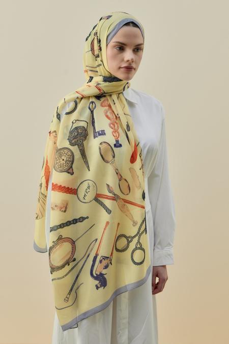 Luxe Minimal Şal-Sarı