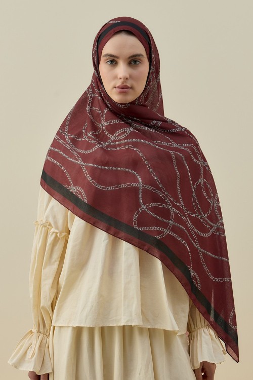 Crown Şal-Bordo-MRW-2608