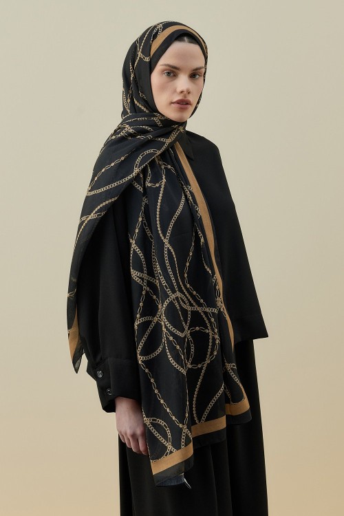 Crown Şal-Siyah-MRW-2608