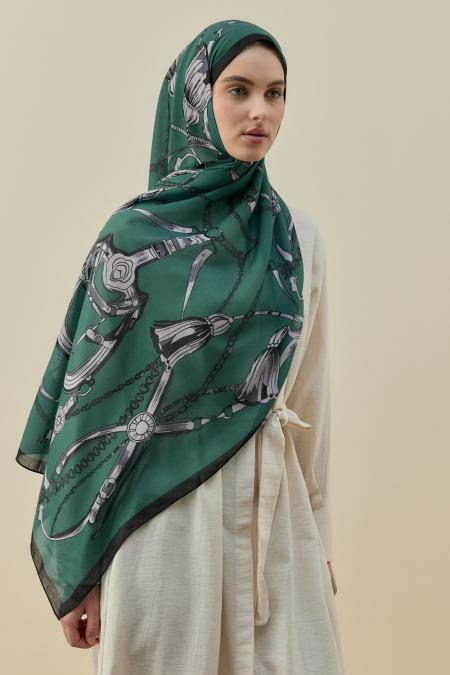 Opal Touch Şal-Yeşil