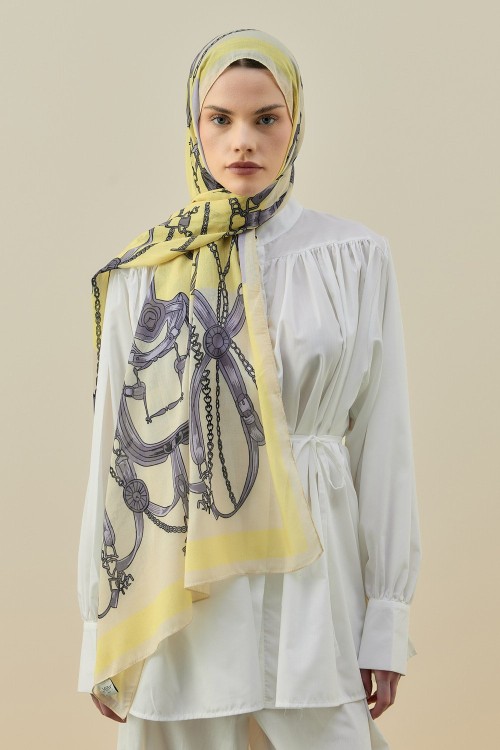 Modern Grace Şal-Sarı-MRW-2613