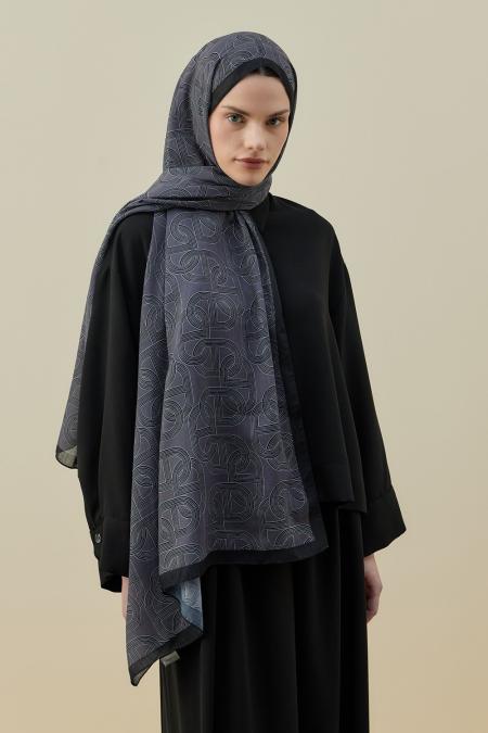 Geometrik Şal-Siyah