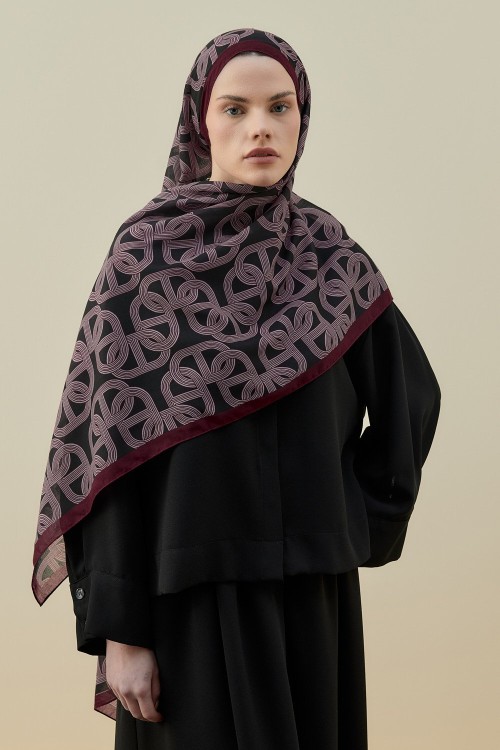 Geometrik Şal-Bordo-MRW-2609