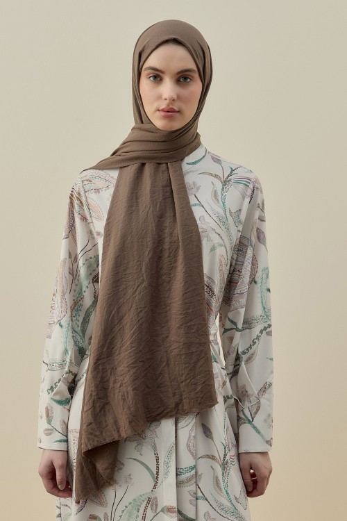 Soft Bambu Şal-Kahverengi-MRW-2619