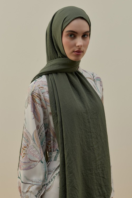 Soft Bambu Şal-Haki-MRW-2619