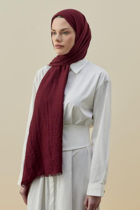 Soft Bambu Şal-Bordo
