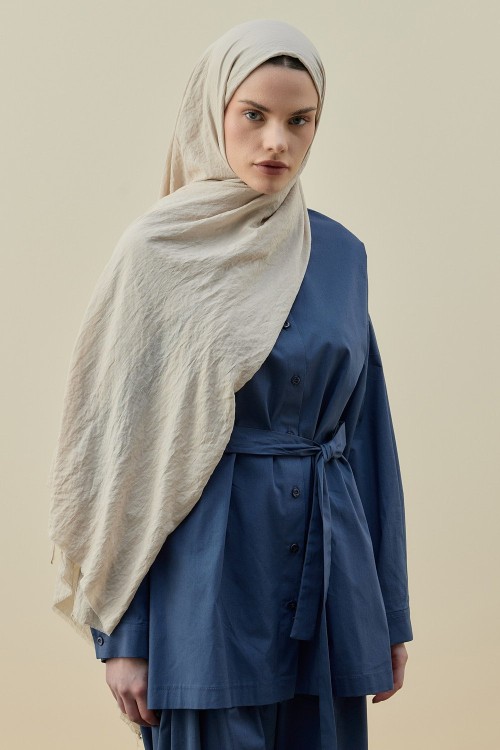 Soft Bambu Şal-Ekru-MRW-2619
