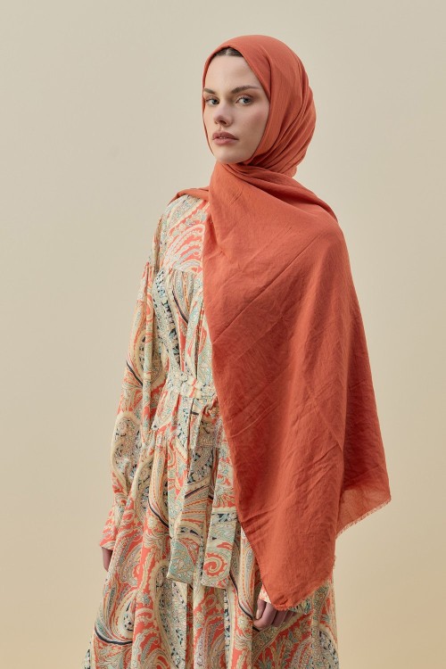 Soft Bambu Şal-Oranj-MRW-2619