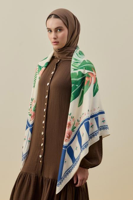 Chale Omuz Şal-Pudra