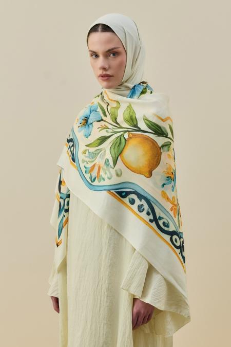 Chale Omuz Şal-Mavi