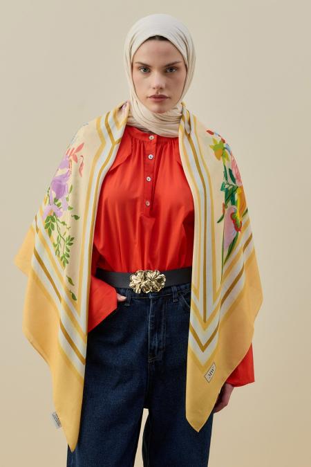 Chale Omuz Şal-Sarı