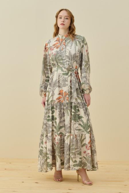 Bloom Serisi Elbise-Yeşil 