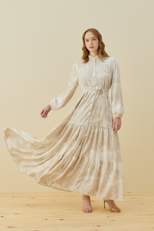 Bloom Serisi Elbise-Taş -MRW-1752