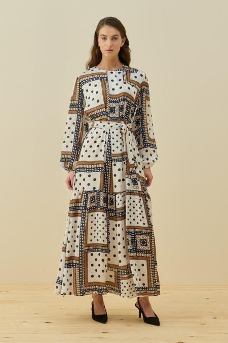 Elegante Elbise-Ekru 