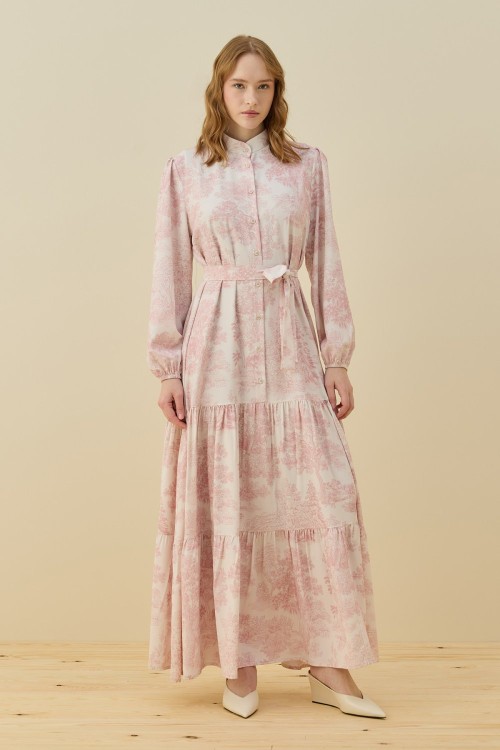 Bloom Serisi Elbise-Pembe -MRW-1723