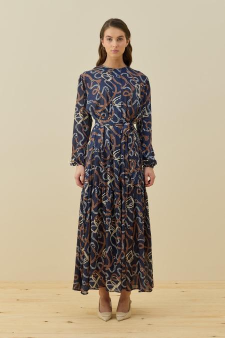 Elegante Elbise-Lacivert