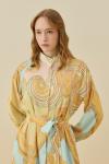 Leydi Krep Elbise-Gold-MRW-1803