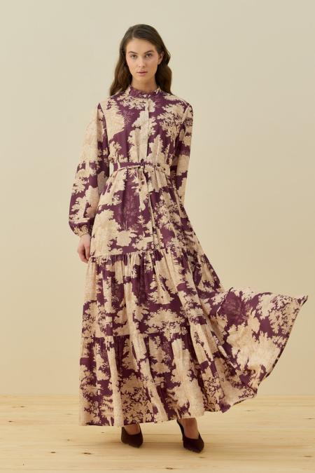 Bloom Serisi Elbise-Bordo 