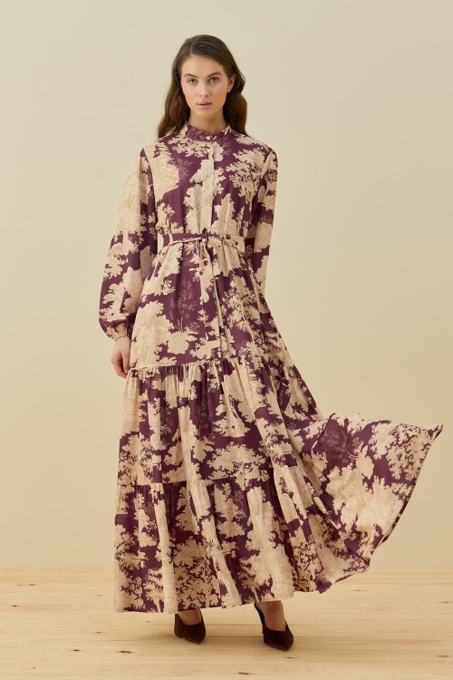 Bloom Serisi Elbise-Bordo -MRW-1750