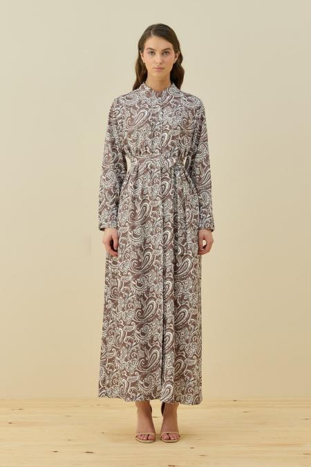 Le Lys Elbise-Kahverengi 