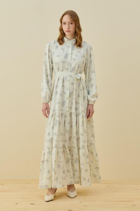 Bloom Serisi Elbise-Ekru 