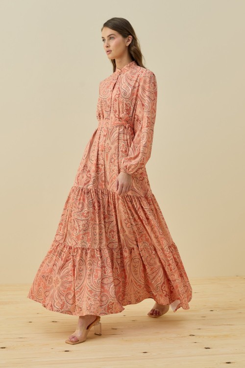 Bloom Serisi Elbise-Oranj -MRW-1785