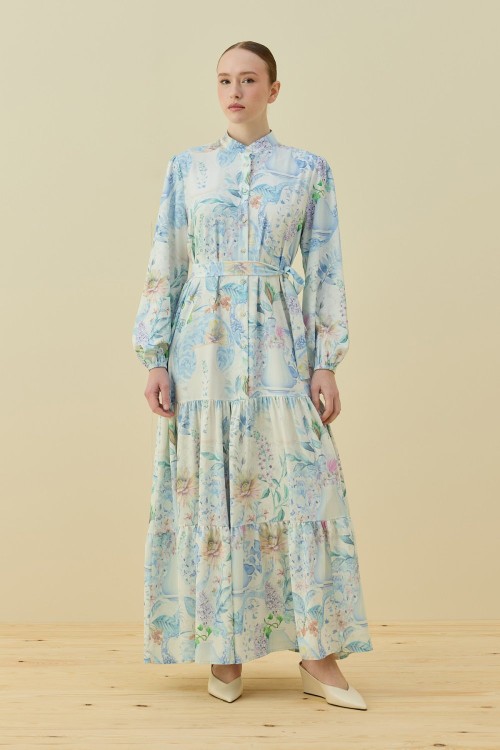Bloom Serisi Elbise-Bebe Mavi -MRW-1704