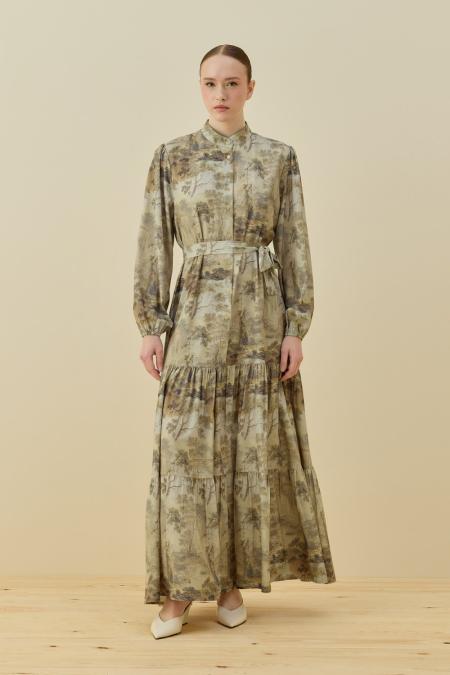 Bloom Serisi Elbise-Taş 