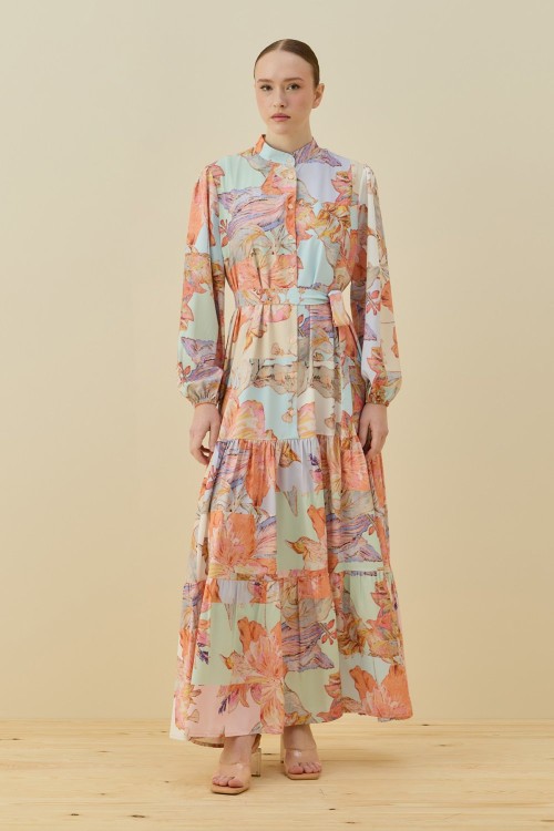 Bloom Serisi Elbise-Oranj -MRW-1735