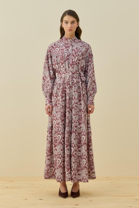 Marakeş Elbise-Bordo 