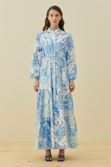 Bloom Serisi Elbise-Buz Mavi 