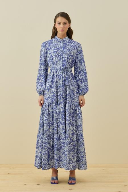 Bloom Serisi Elbise-Sax 