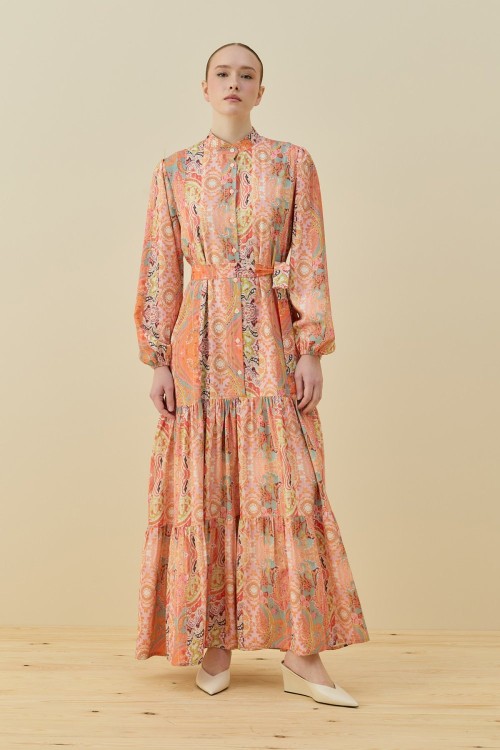 Bloom Serisi Elbise-Oranj -MRW-1755
