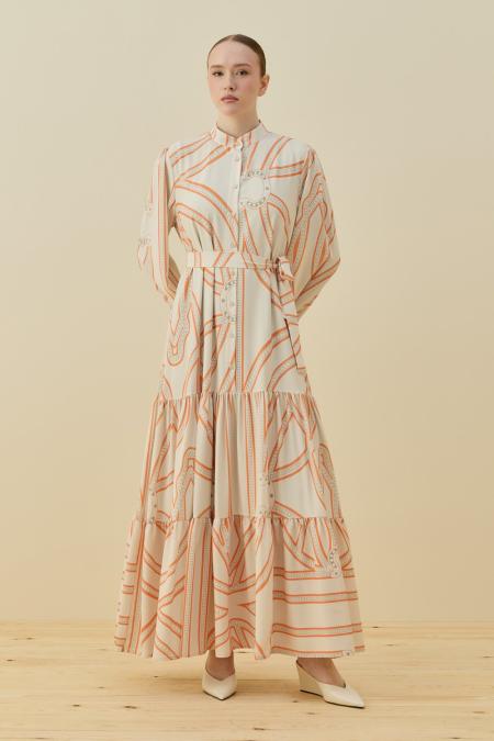 Bloom Serisi Elbise-Oranj 